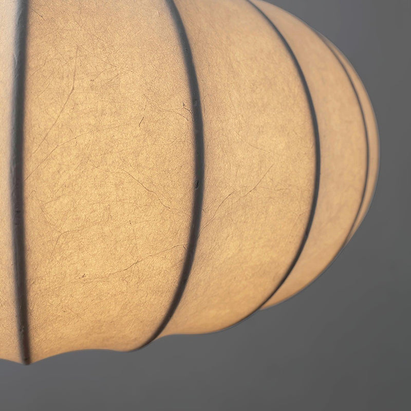 Verona Wabi-Sabi Pendant Light – Minimalist Metal & Silk Design