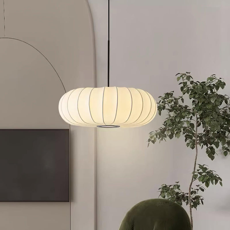 Verona Wabi-Sabi Pendant Light – Minimalist Metal & Silk Design