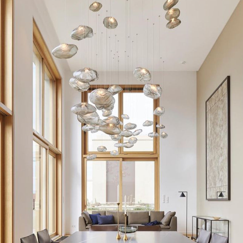 Minimalist Blown Glass Pendant Light – Modern & Elegant LED Design