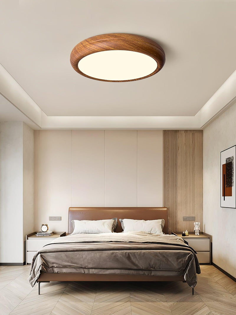 Round Wooden Ceiling Light – Modern & Refined Elegance for Interiors