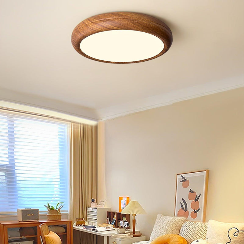 Round Wooden Ceiling Light – Modern & Refined Elegance for Interiors