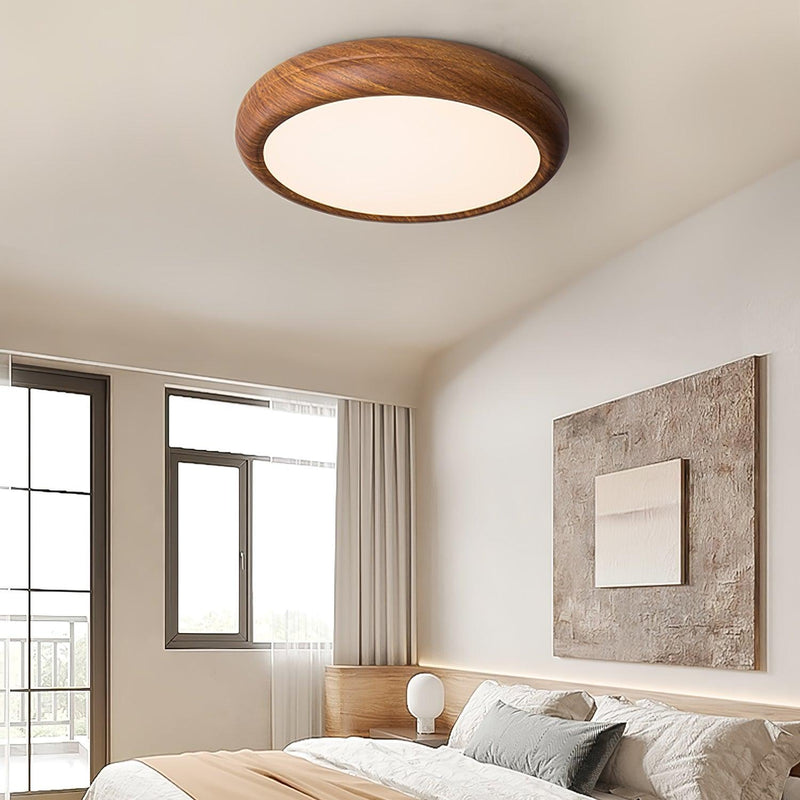 Round Wooden Ceiling Light – Modern & Refined Elegance for Interiors