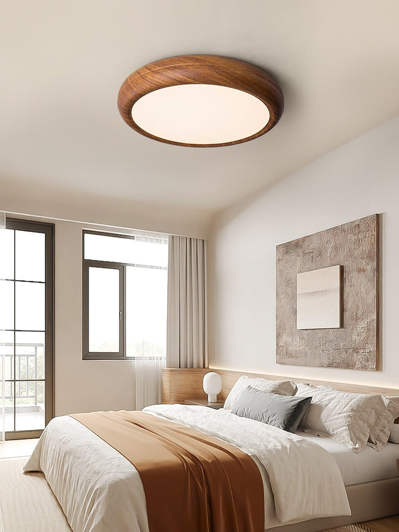 Round Wooden Ceiling Light – Modern & Refined Elegance for Interiors
