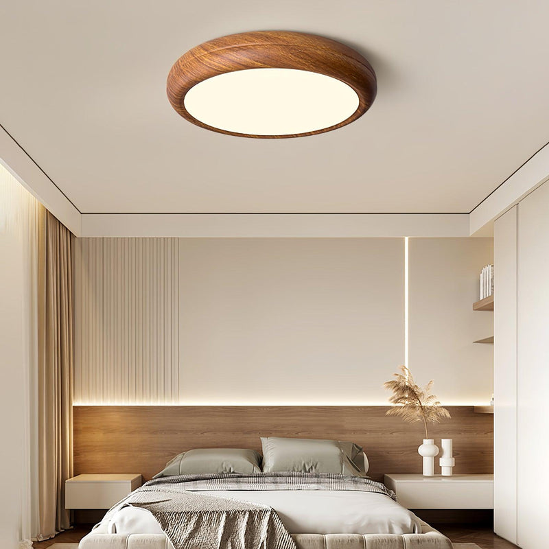 Round Wooden Ceiling Light – Modern & Refined Elegance for Interiors