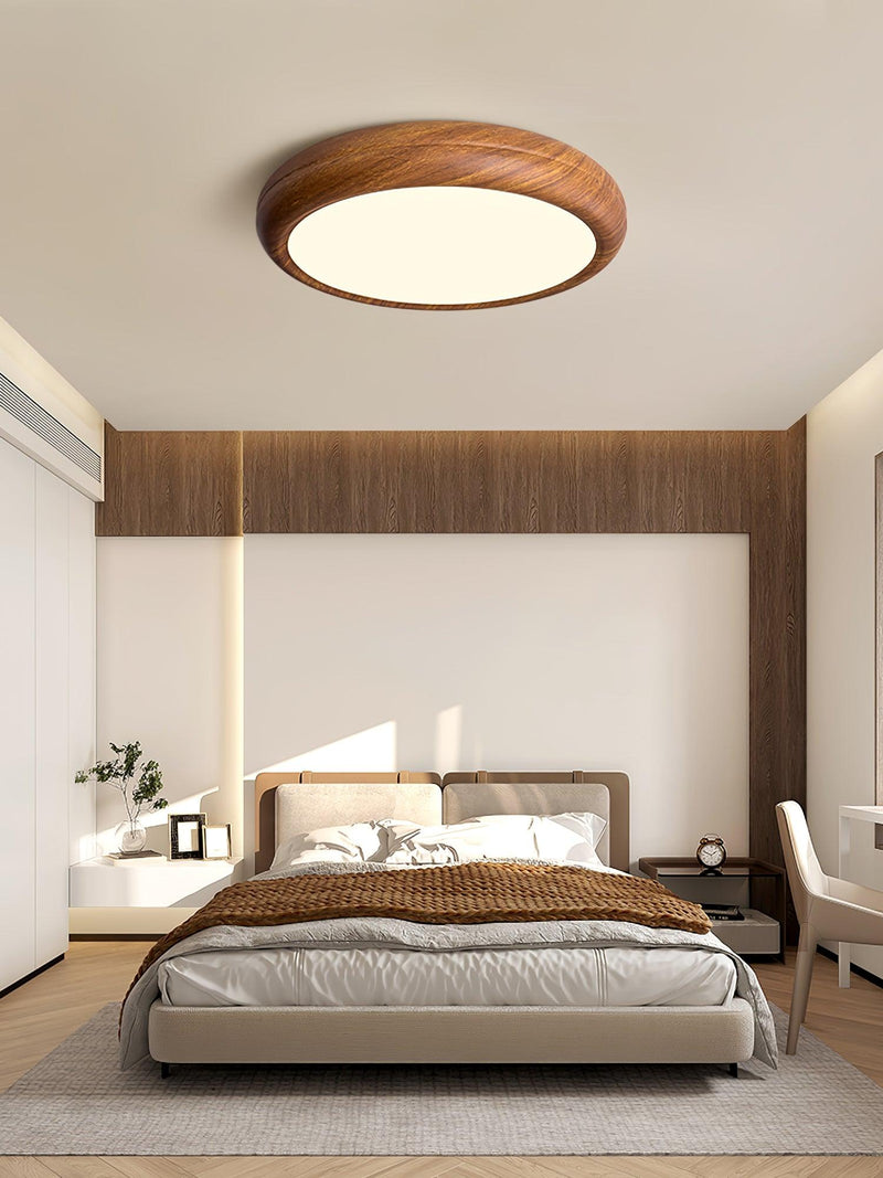 Round Wooden Ceiling Light – Modern & Refined Elegance for Interiors
