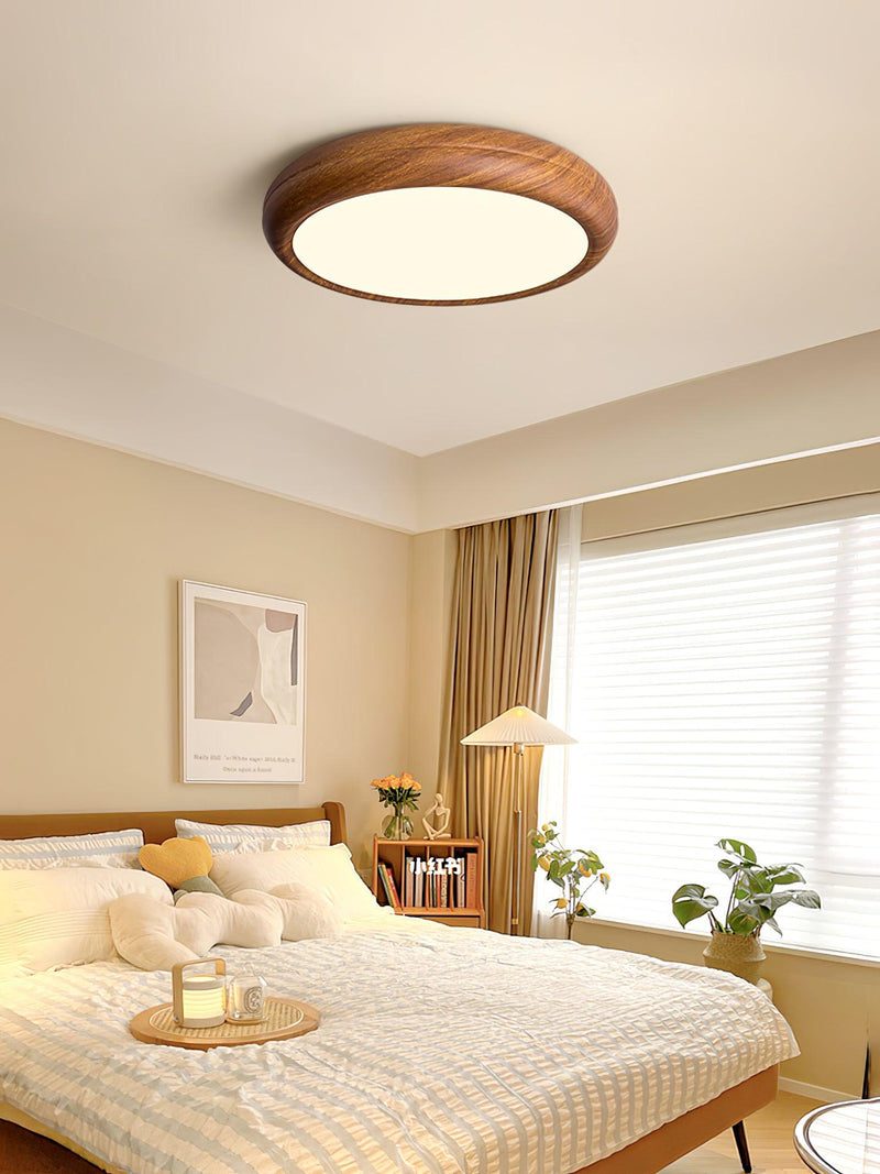 Round Wooden Ceiling Light – Modern & Refined Elegance for Interiors