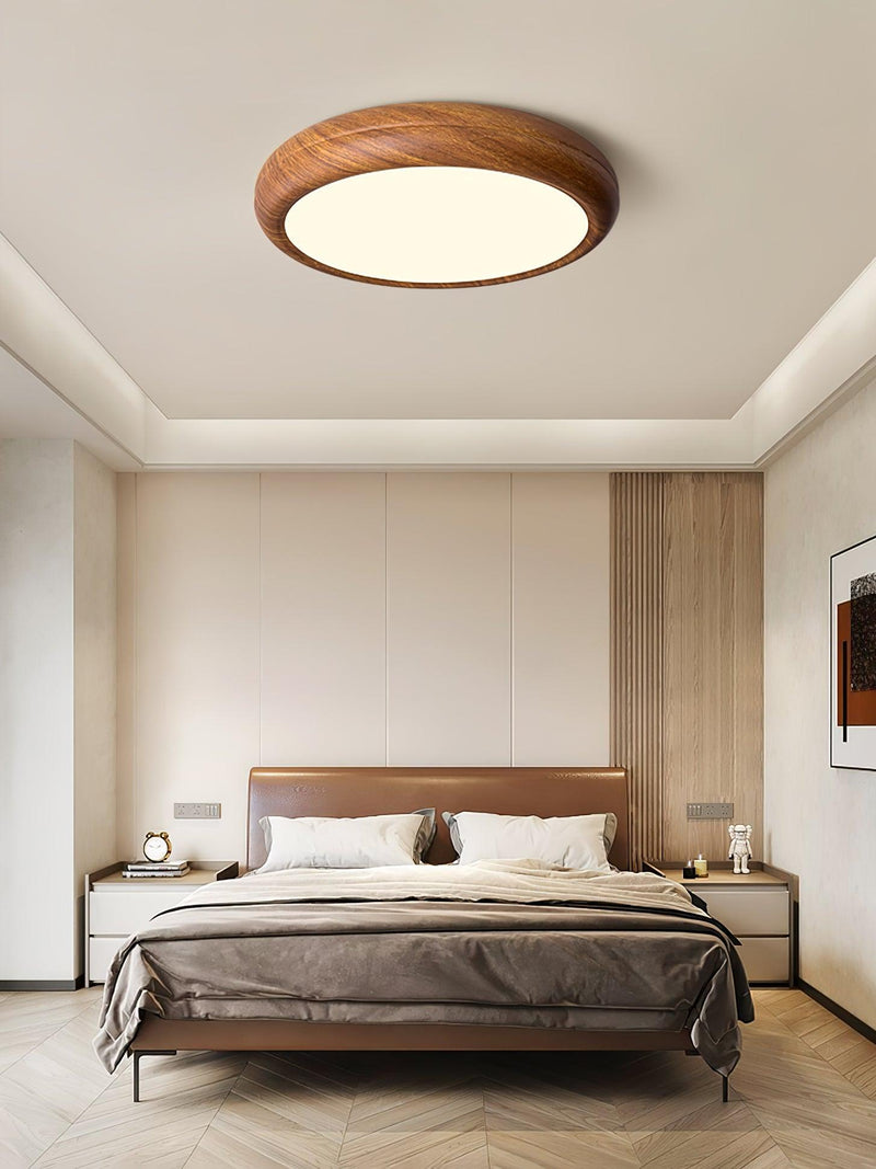 Round Wooden Ceiling Light – Modern & Refined Elegance for Interiors