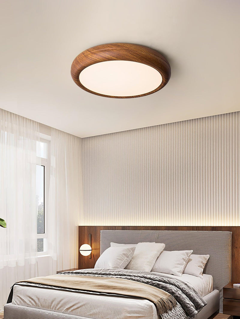 Round Wooden Ceiling Light – Modern & Refined Elegance for Interiors