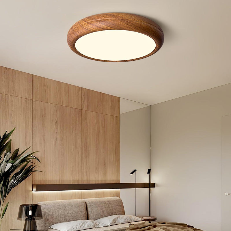 Round Wooden Ceiling Light – Modern & Refined Elegance for Interiors