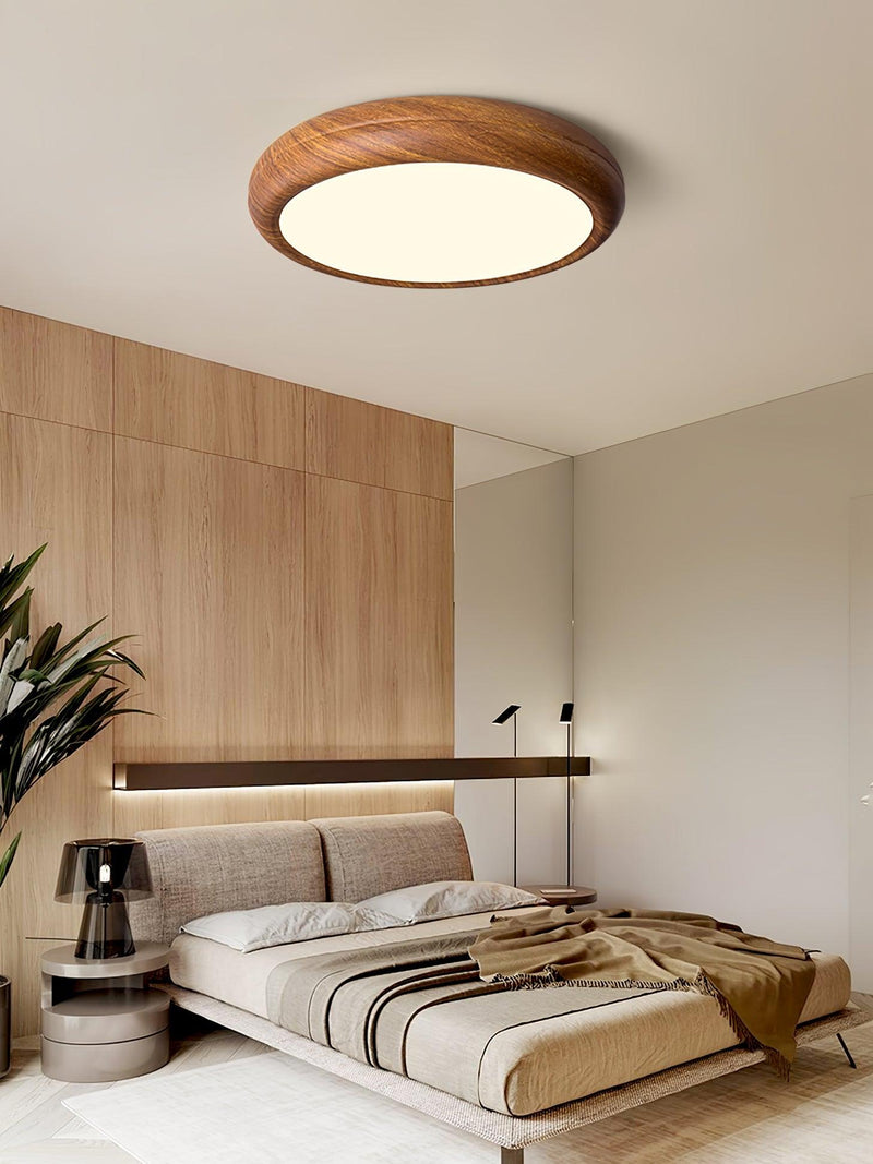 Round Wooden Ceiling Light – Modern & Refined Elegance for Interiors