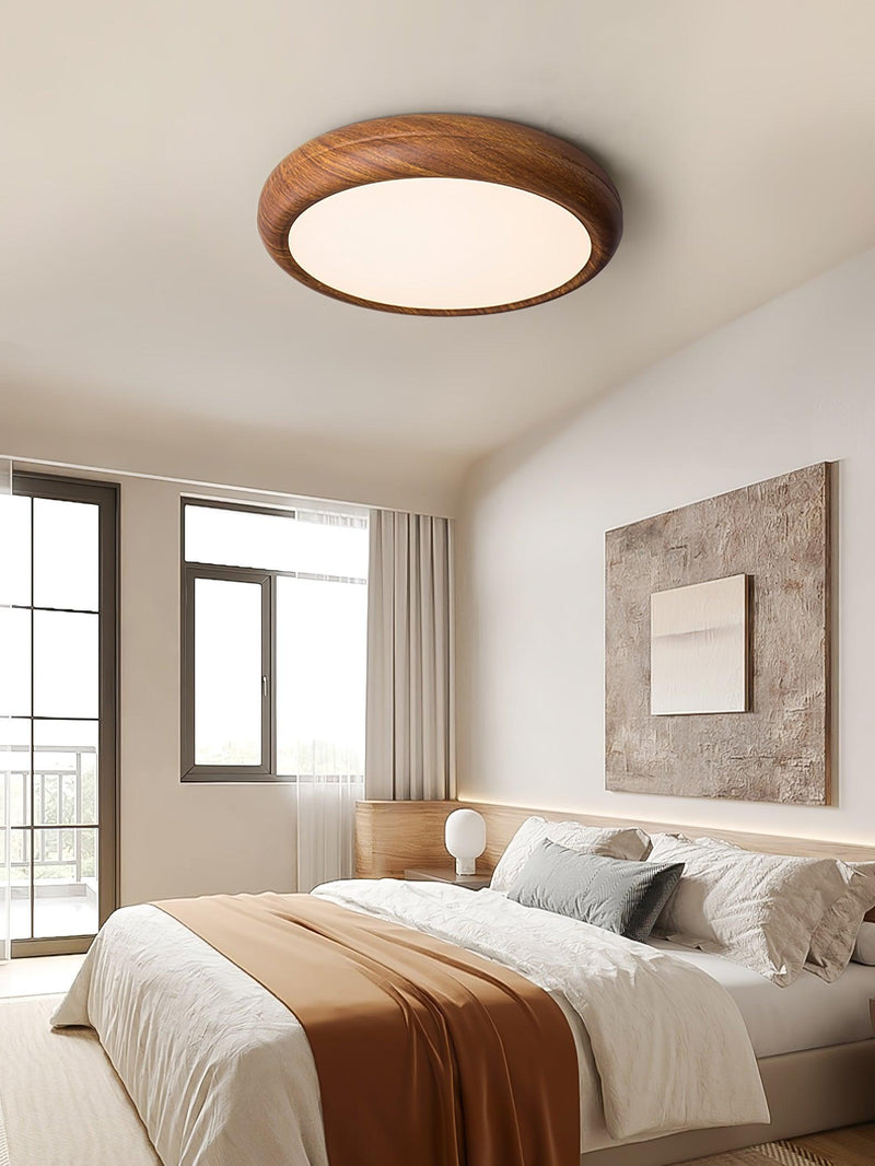 Round Wooden Ceiling Light – Modern & Refined Elegance for Interiors