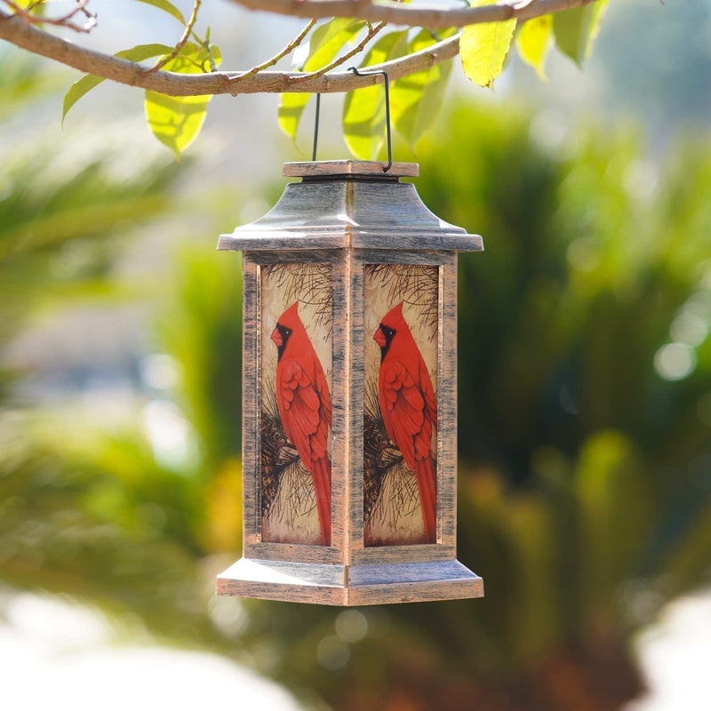 CardinalGlow Solar Lantern – Elegant & Warm Outdoor Lighting