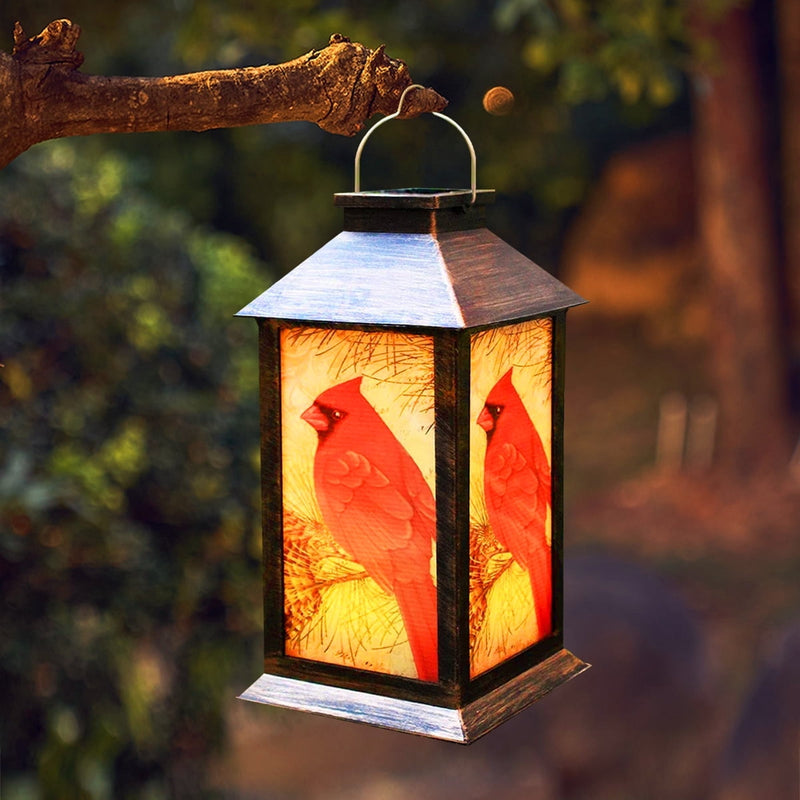 CardinalGlow Solar Lantern – Elegant & Warm Outdoor Lighting