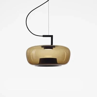 Modern LED Pendant Light – Glass &amp; Aluminum Fixture for Kitchen & Dining
