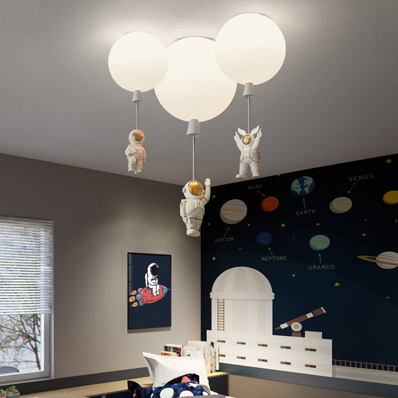 Astronaut Moon LED Pendant Light – Unique Space-Themed Ceiling Lamp