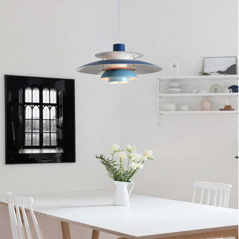 Morandi LED Pendant Lamp – Modern Colored Metal Hanging Light