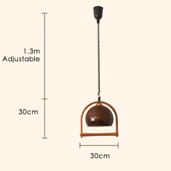Vintage Bauhaus Wooden Pendant Light – Classic Elegance with Modern Design