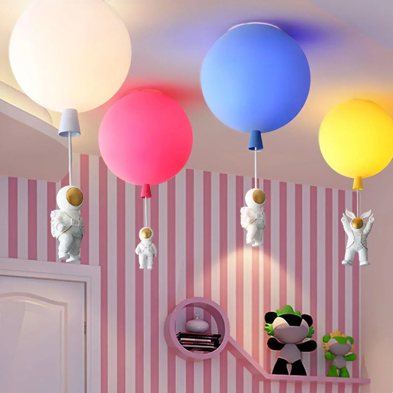 Astronaut Moon LED Pendant Light – Unique Space-Themed Ceiling Lamp