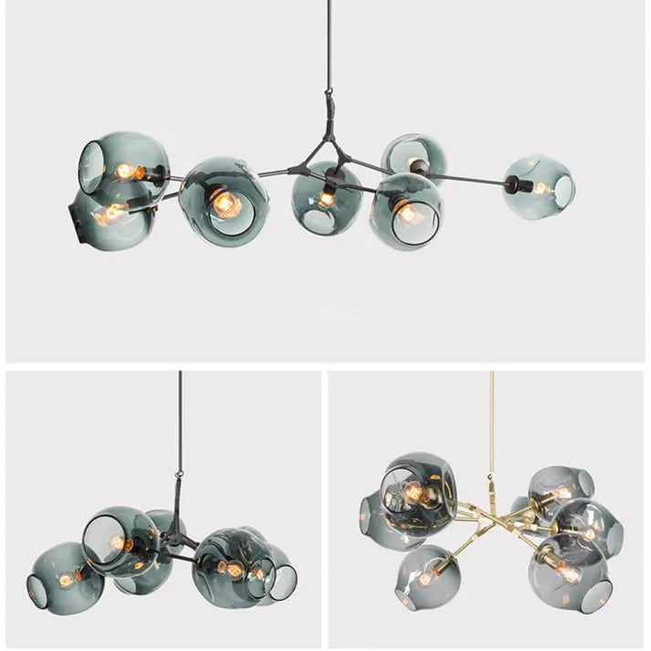 Sputnik Bifurkation Chandelier – Modern Blown Glass & Metal Design