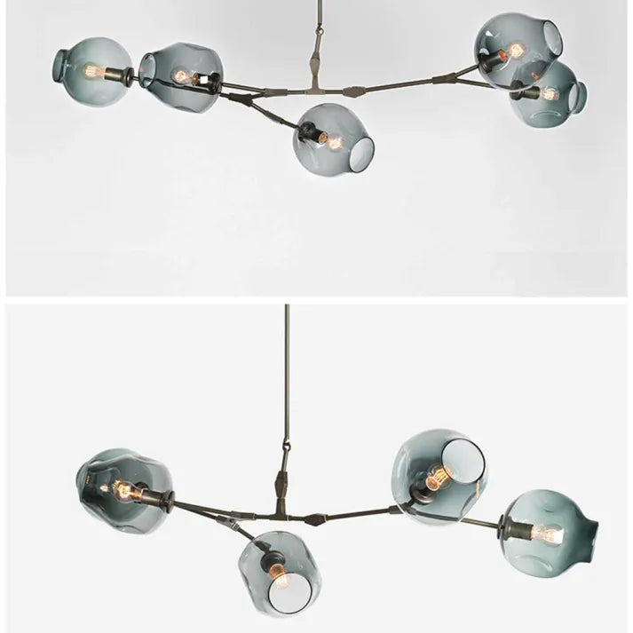Sputnik Bifurkation Chandelier – Modern Blown Glass & Metal Design