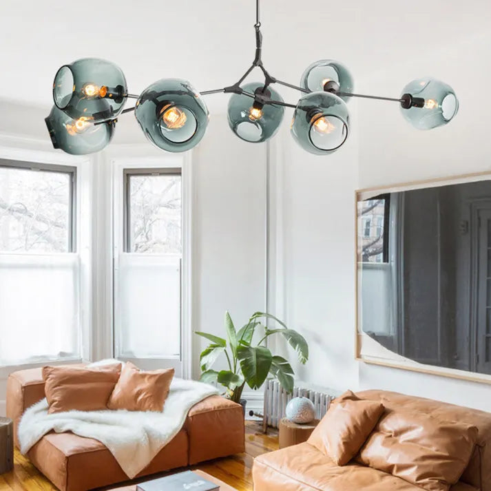 Sputnik Bifurkation Chandelier – Modern Blown Glass & Metal Design