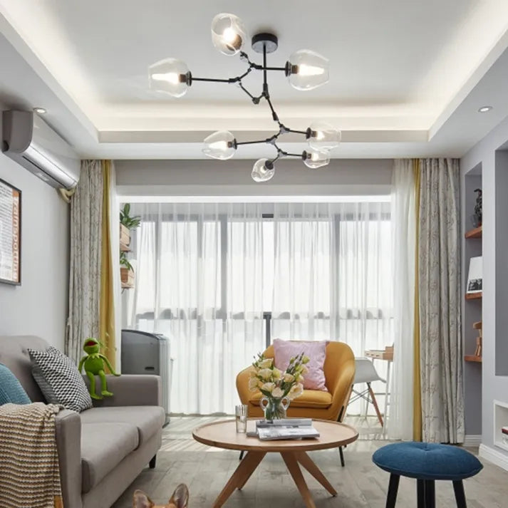 Sputnik Bifurkation Chandelier – Modern Blown Glass & Metal Design
