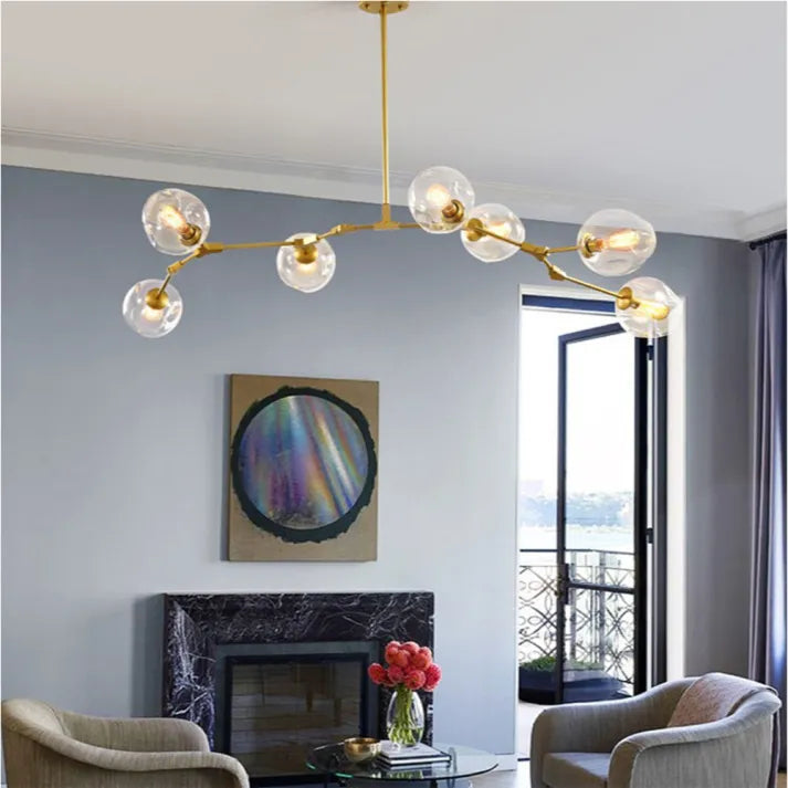 Sputnik Bifurkation Chandelier – Modern Blown Glass & Metal Design