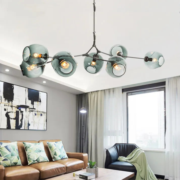 Sputnik Bifurkation Chandelier – Modern Blown Glass & Metal Design