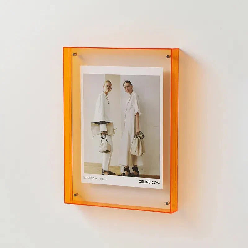 PrismFrame Acrylic Photo Frame – Vibrant & Transparent Decorative Display