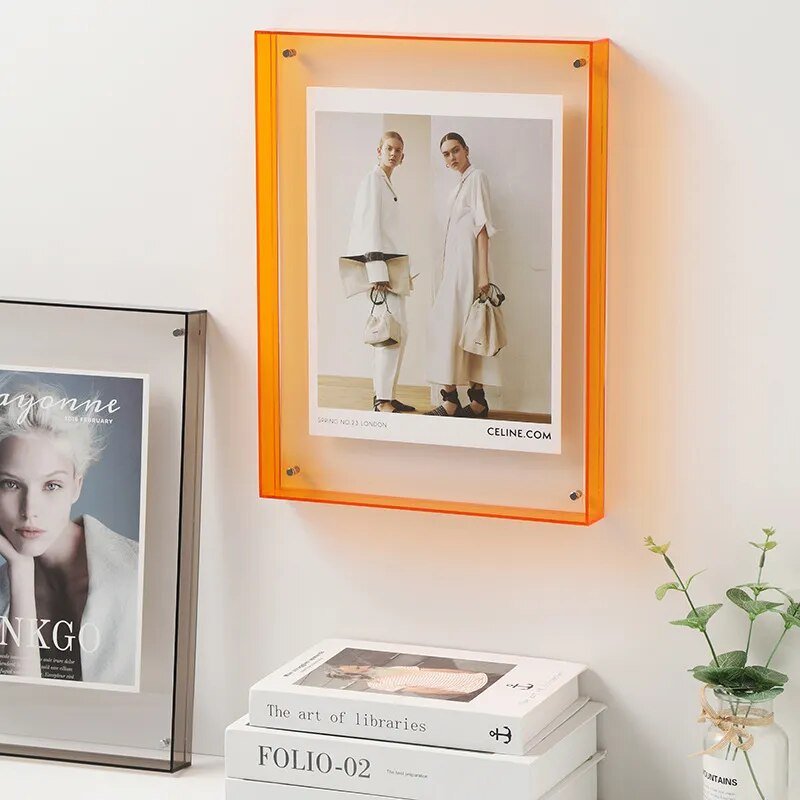 PrismFrame Acrylic Photo Frame – Vibrant & Transparent Decorative Display