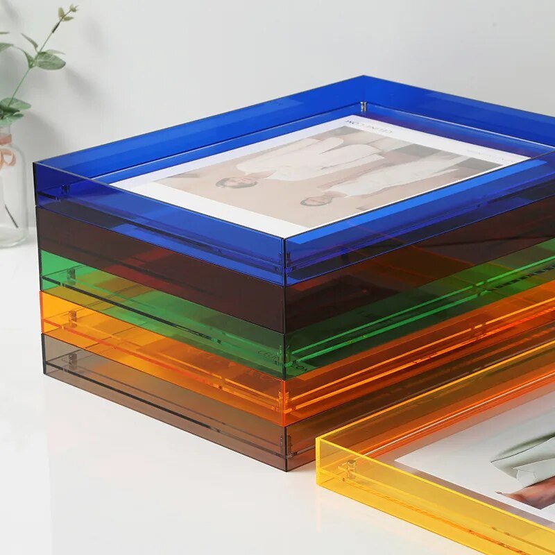 PrismFrame Acrylic Photo Frame – Vibrant & Transparent Decorative Display
