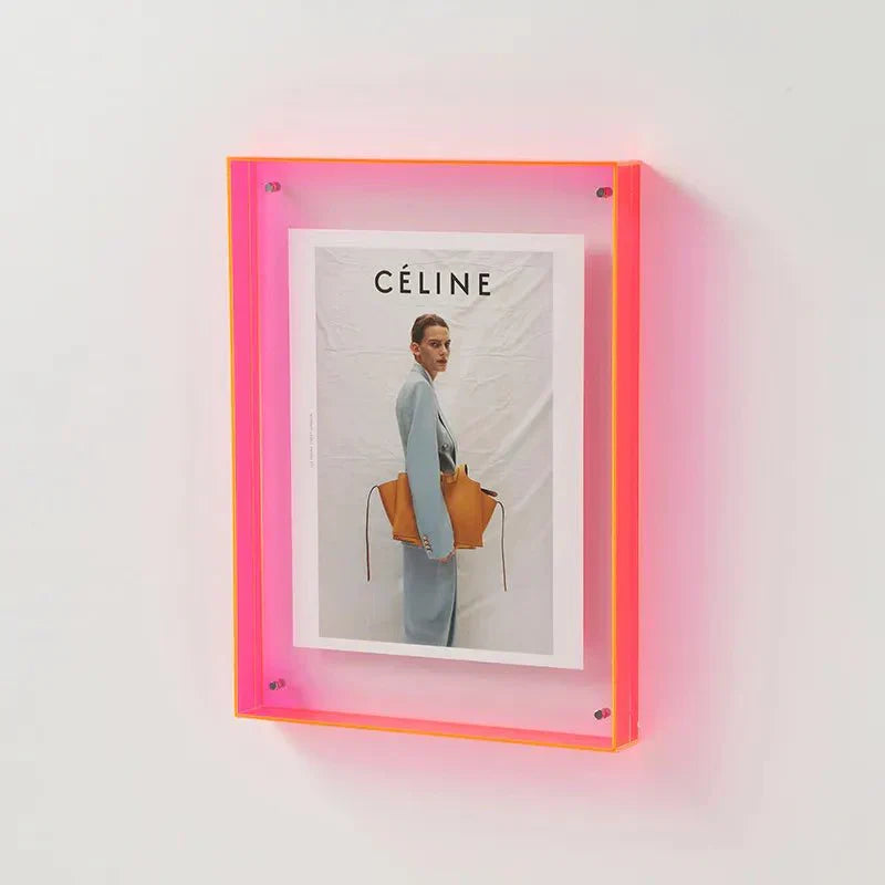 PrismFrame Acrylic Photo Frame – Vibrant & Transparent Decorative Display