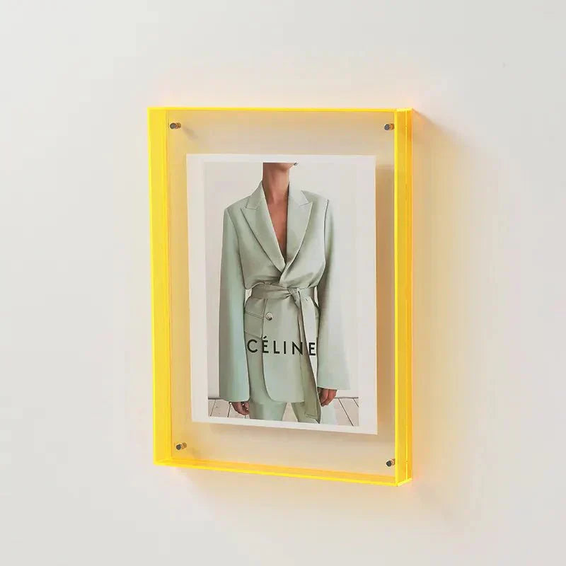 PrismFrame Acrylic Photo Frame – Vibrant & Transparent Decorative Display