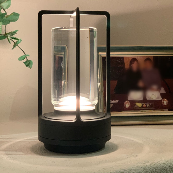 Cordless Crystal Table Lamp – Rechargeable LED Accent Light with Elegant Cut Design