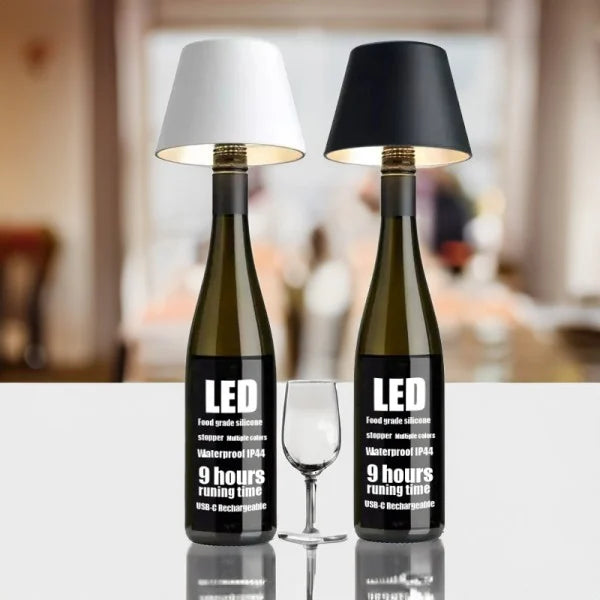 Wine Bottle Table Lamp Head – Elegant, Practical & Rechargeable