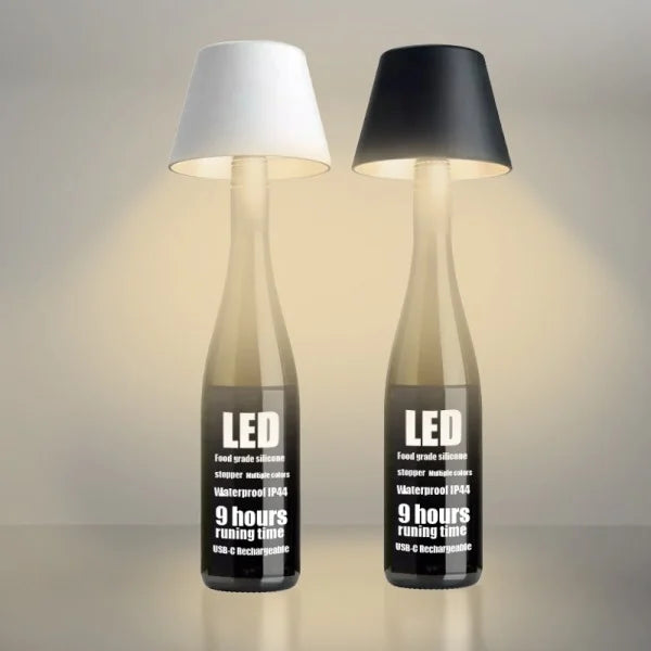 Wine Bottle Table Lamp Head – Elegant, Practical & Rechargeable