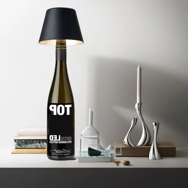 Wine Bottle Table Lamp Head – Elegant, Practical & Rechargeable