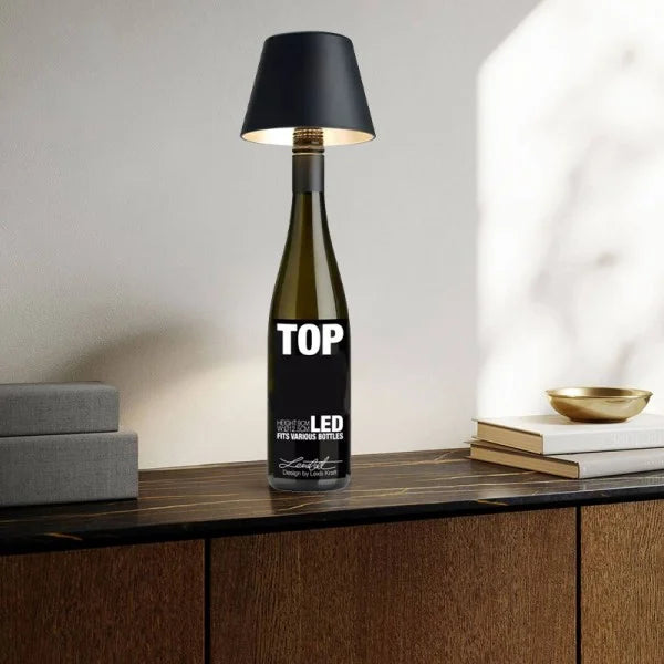 Wine Bottle Table Lamp Head – Elegant, Practical & Rechargeable