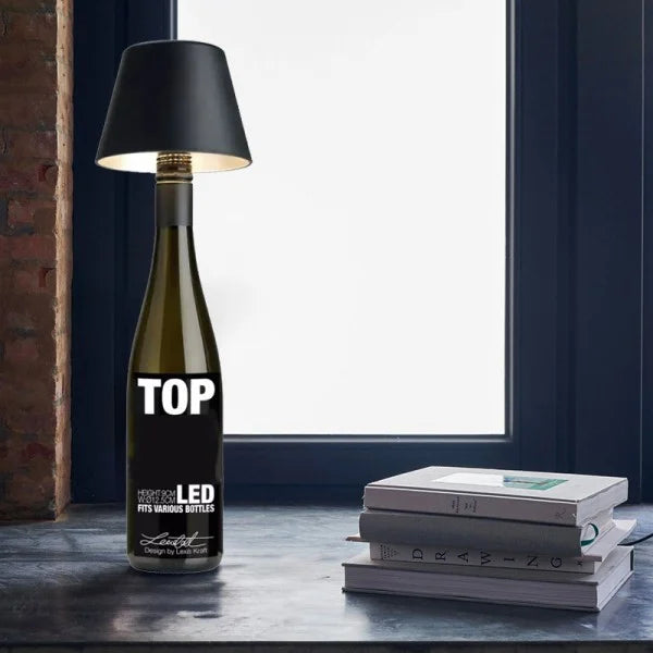 Wine Bottle Table Lamp Head – Elegant, Practical & Rechargeable