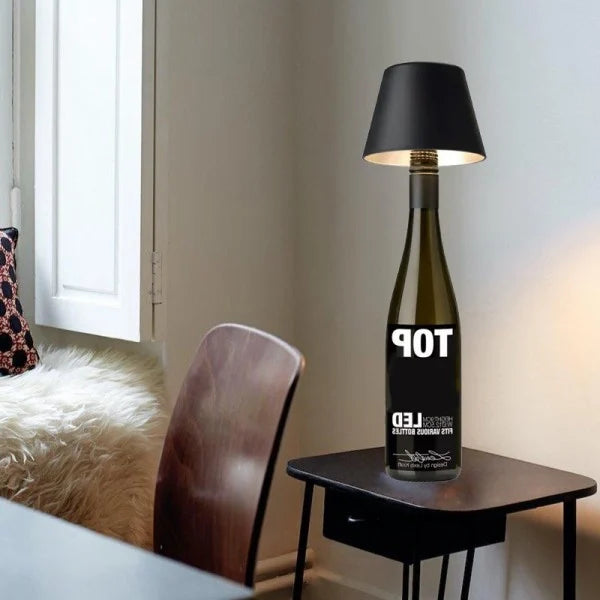 Wine Bottle Table Lamp Head – Elegant, Practical & Rechargeable