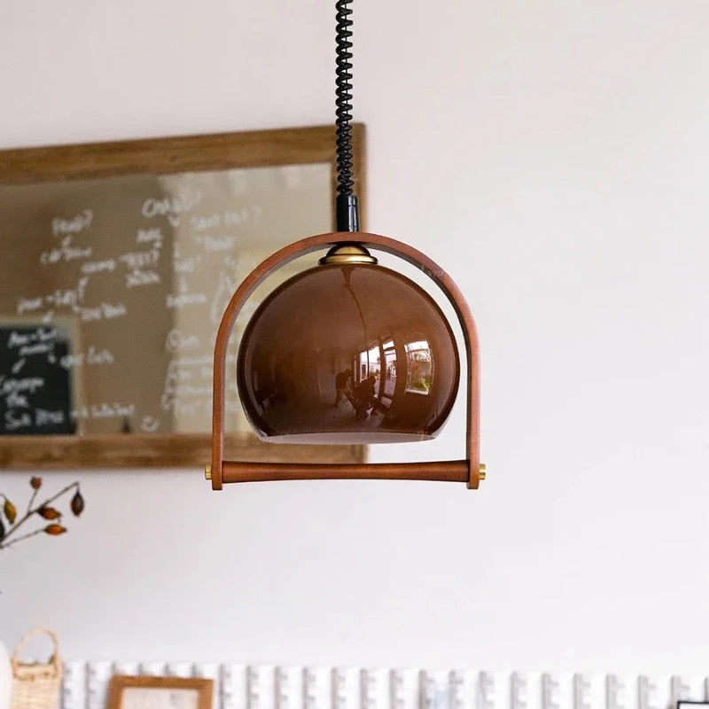 Vintage Bauhaus Wooden Pendant Light – Classic Elegance with Modern Design