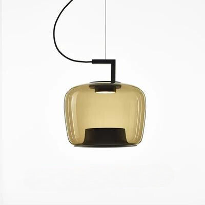Modern LED Pendant Light – Glass &amp; Aluminum Fixture for Kitchen & Dining