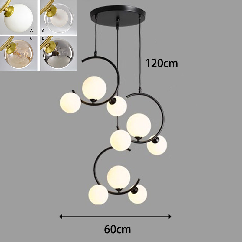 Modern LED Pendant Light – Glass & Acrylic Design for Living &amp; Dining Rooms