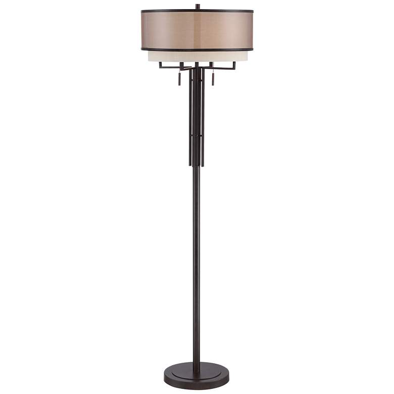 Bronze Double-Shade Floor Lamp