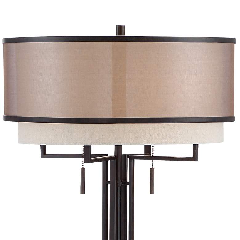 Bronze Double-Shade Floor Lamp