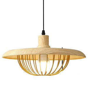 Nordic Wood-Effect Pendant Light – Industrial-Inspired Hanging Lamp