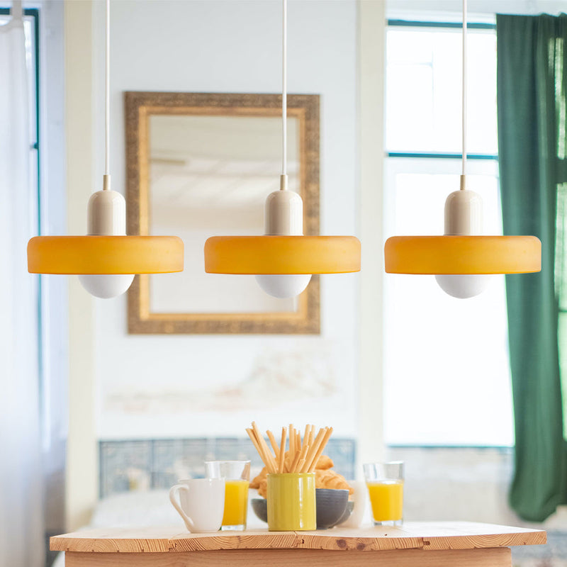 Simple Bauhaus Pendant Light – Elegant Glass Design for Dining & Living Spaces