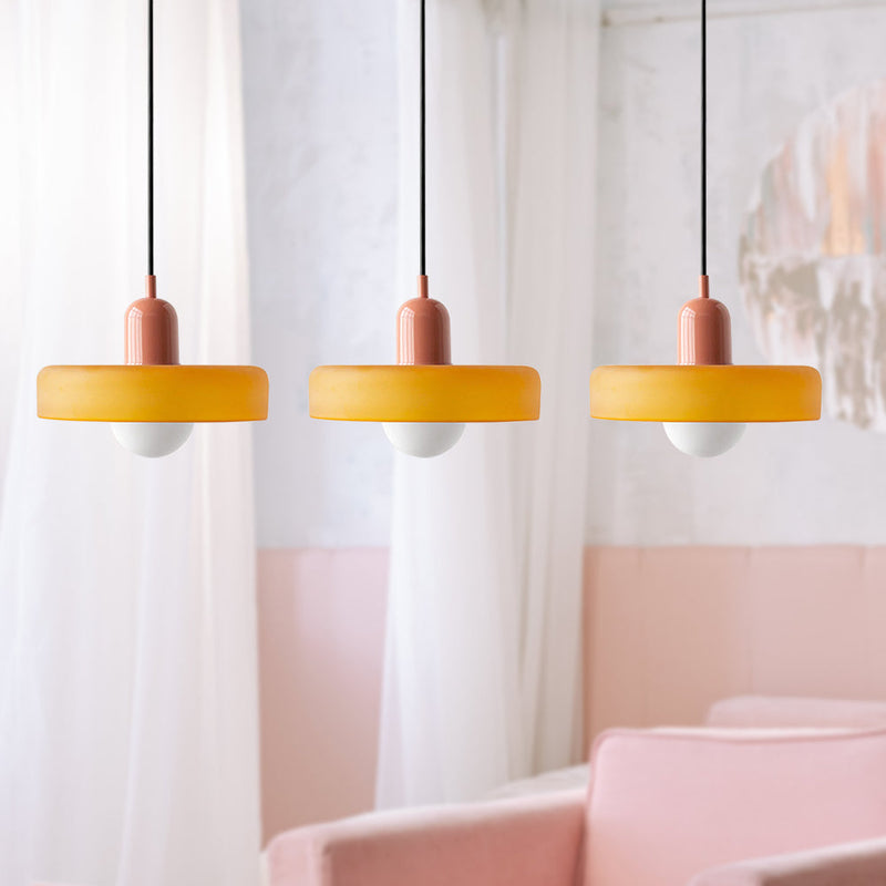 Simple Bauhaus Pendant Light – Elegant Glass Design for Dining & Living Spaces
