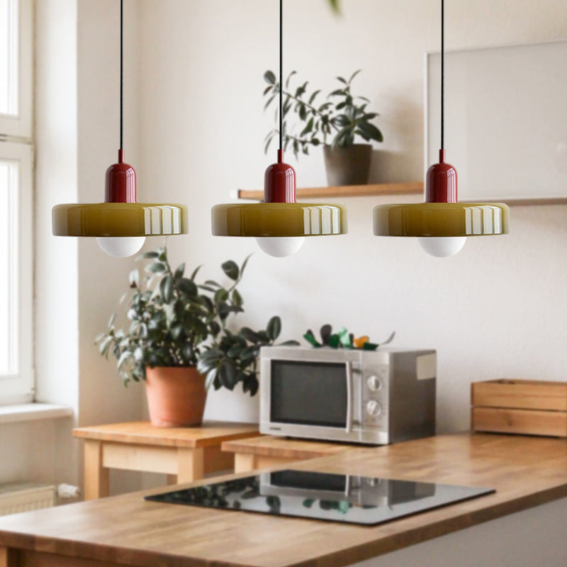 Simple Bauhaus Pendant Light – Elegant Glass Design for Dining & Living Spaces