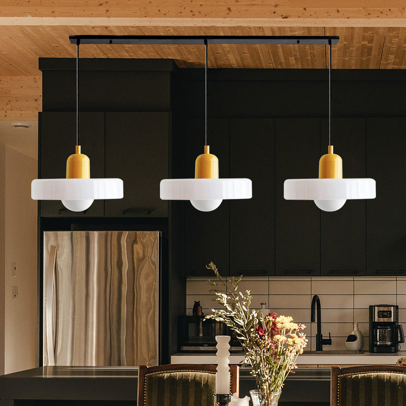 Simple Bauhaus Pendant Light – Elegant Glass Design for Dining & Living Spaces
